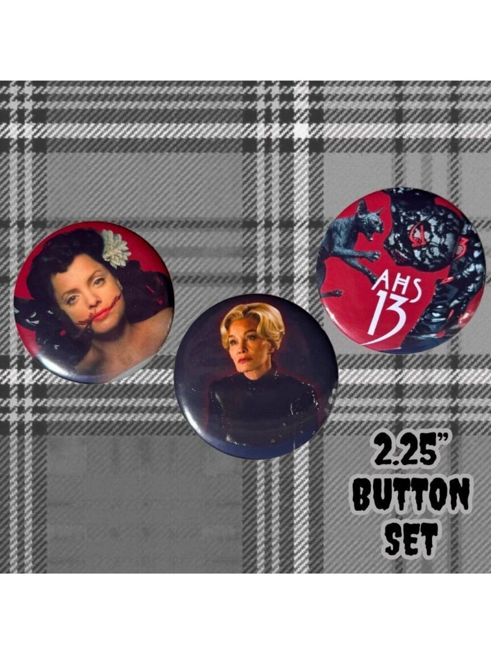American Horror Story Season 13 2.25” Button Set